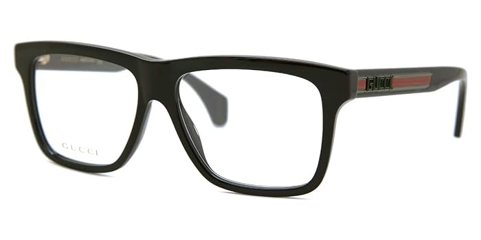 Amazon | GUCCI (グッチ) 眼鏡フレーム GG0464O 006 ブラック 56